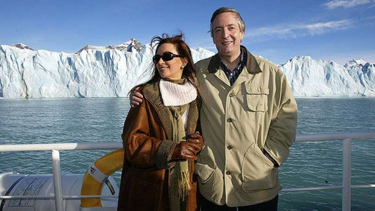 Cristina Kirchner e Nestor Kirchner (1950-2010); eles governaram a Argentina por 12 anos