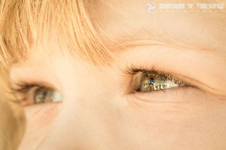 Peter contou que seu melhor foto foi a que tirou através dos reflexos dos olhos de uma criança