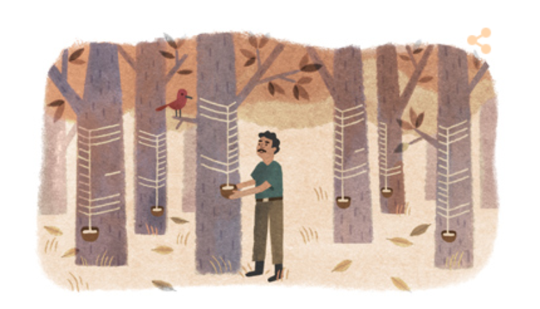 Doodle homenageia Chico Mendes, que completaria 71 anos nesta terça-feira, 15 de dezembro