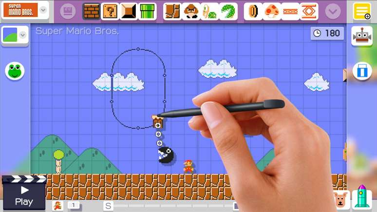 Em vez de jogar, a divers&atilde;o em Super Mario Maker &eacute; criar as fases