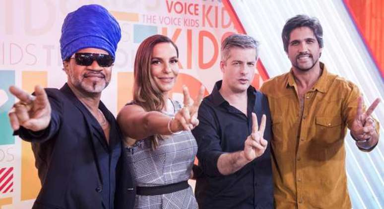 Jurados do The Voice Kids: grava&ccedil;&otilde;es come&ccedil;aram no in&iacute;cio de dezembro (Foto: Jo&atilde;o Cotta/TV Globo)