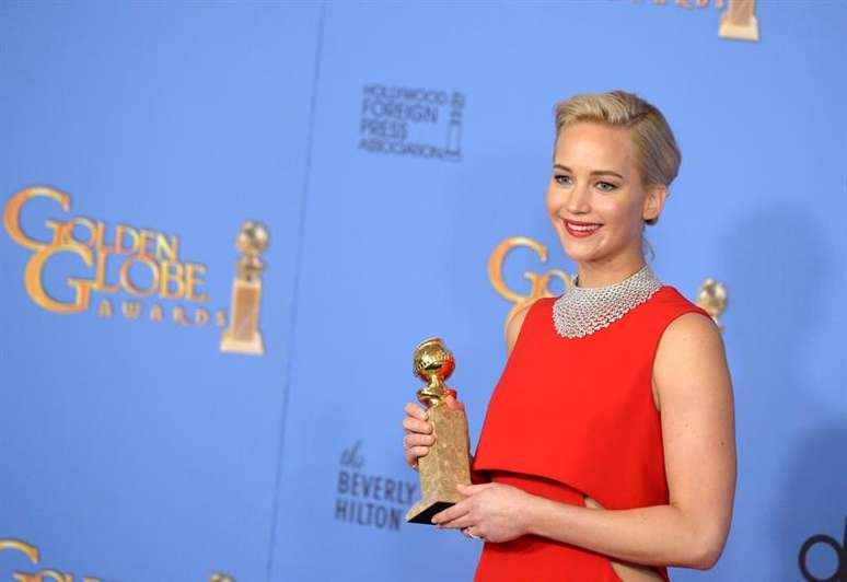 Jennifer Lawrence faturou o prêmio de Melhor Atriz de comédia ou musical por sua atuação em "Joy: O nome do sucesso"