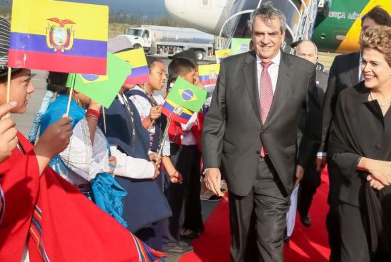 Presidente Dilma Rousseff na chegada ao Equador para a reunião da Celac