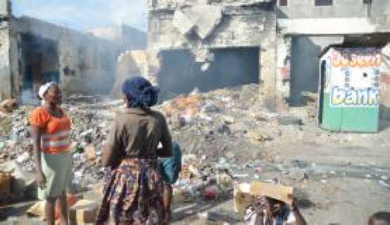 Ru&iacute;nas no bairro de Bel-Air, em Porto Principe, capital do Haiti