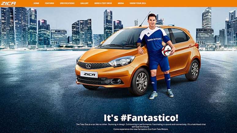 Campanha publicit&aacute;ria j&aacute; estava pronta para o lan&ccedil;amento do novo modelo da Tata Motors