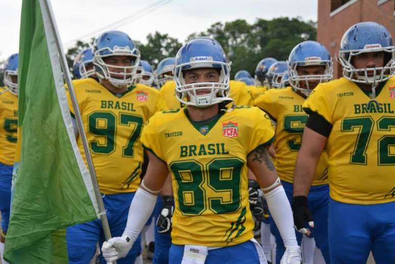 A Seleção Brasileira fez sua primeira participação na Copa do Mundo de Futebol Americano em 2015