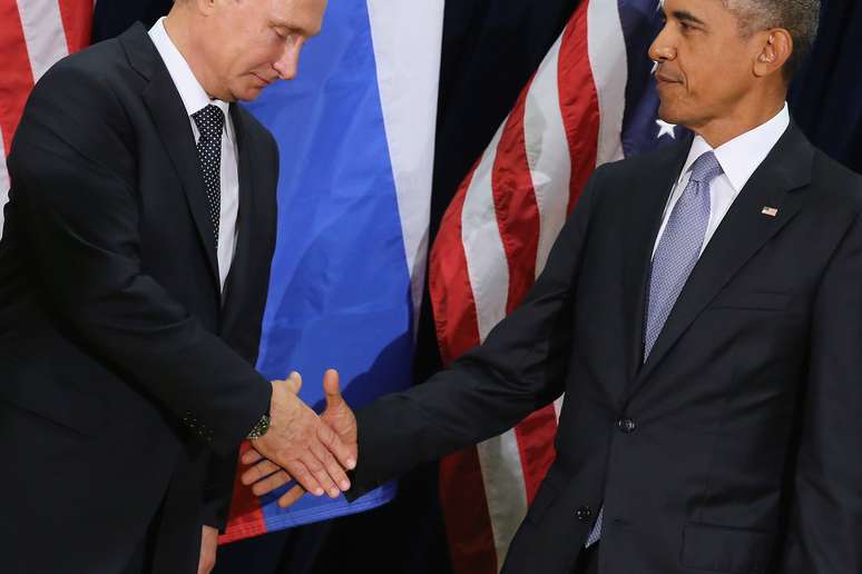 Os presidentes da Rússia e dos Estados Unidos, Vladimir Putin e Barack Obama