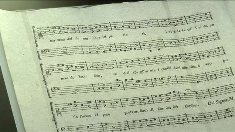 Partitura de obra perdida de Mozart