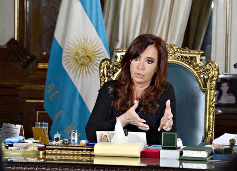 Cristina Kirchner na época em que era presidente da Argentina