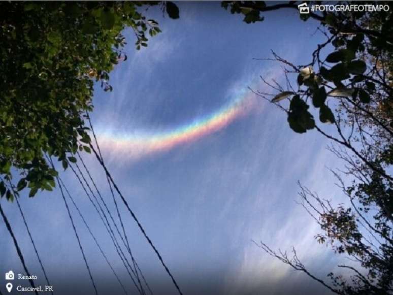 A irisação foi vista também na região de Cascavel, outra cidade do oeste do Paraná