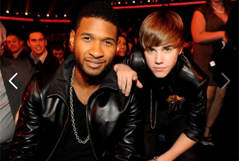 O astro mirim foi posto sob as asas de ninguém menos que o cantor de R&amp;B Usher que o apadrinhou e o treinou. Foi ele quem convocou uma coletiva de imprensa em Los Angeles para anunciar o contrato de Justin com a Island Def Jam