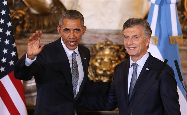 Barack Obama, presidente dos EUA, e Mauricio Macri, presidente da Argentina
