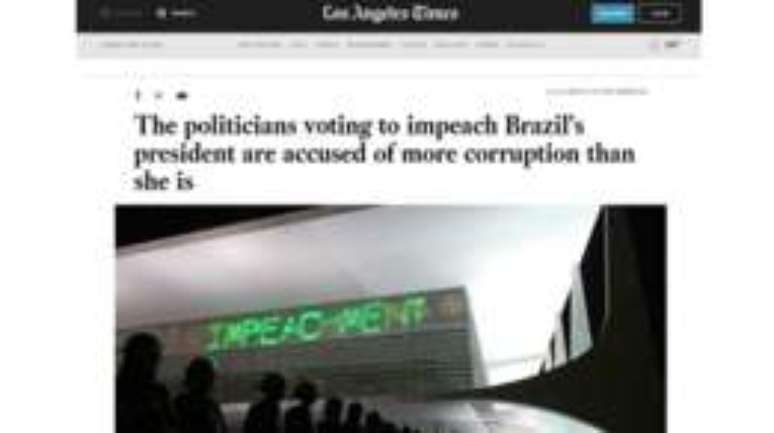 "Os políticos que votam o impeachment da presidente do Brasil são acusados de mais corrupção do que ela", diz publicação dos EUA