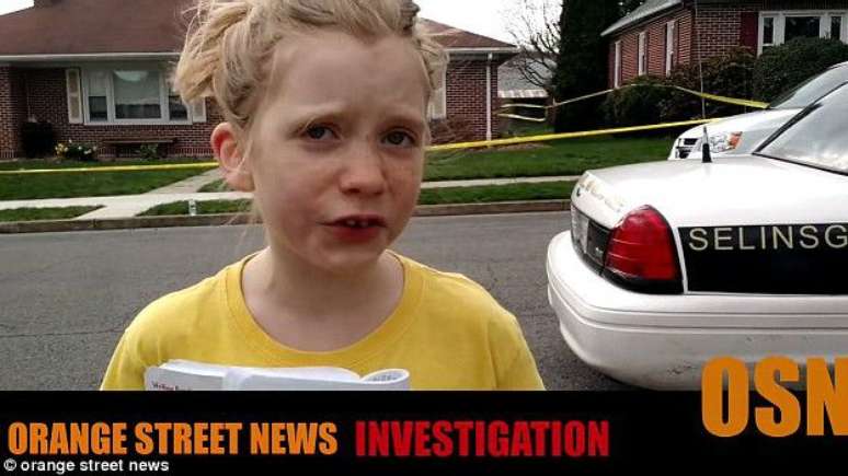 A menina falou sobre o assassinato desde a cena do crime horas antes de outros veículos 