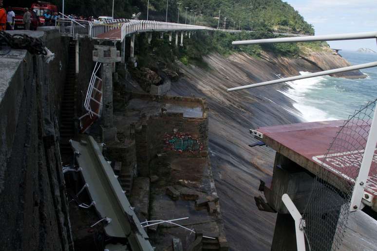 Trecho da ciclovia Tim Maia, no Rio de Janeiro, desabou no dia 21 de abril matando duas pessoas.