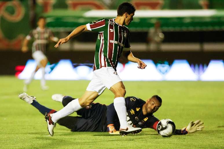 Magno Alves chegou a passar pelo goleiro no primeiro tempo, mas não conseguiu marcar