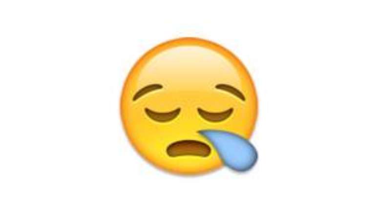 Este emoji significa tristeza ou sono? (Imagem: Emojipedia)