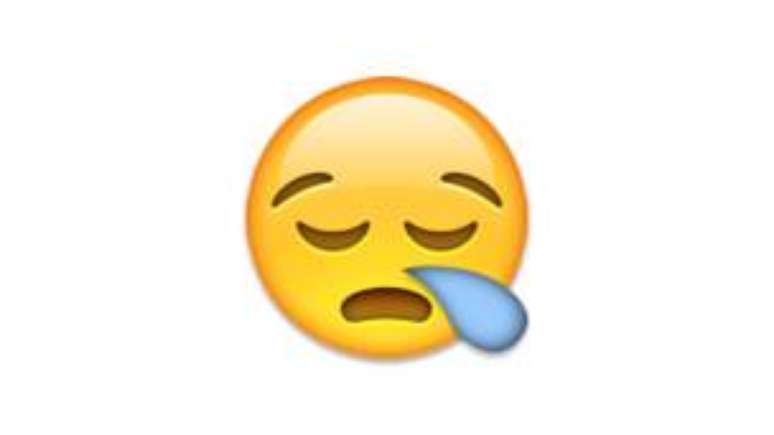 Este emoji significa tristeza ou sono? (Imagem: Emojipedia)