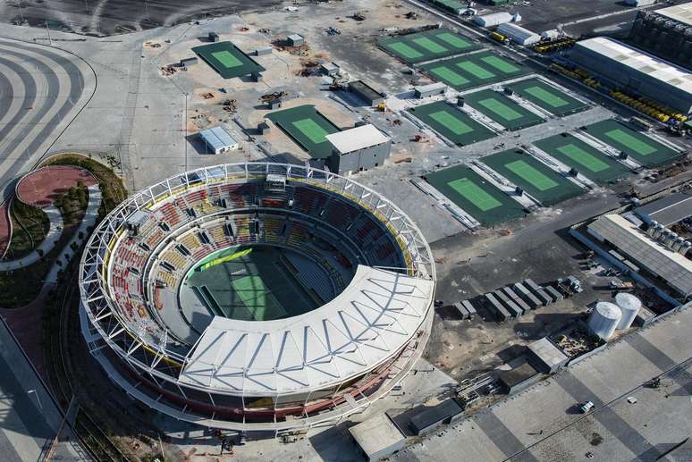 Imagem aérea do Parque Olímpico, que fica na Barra da Tijuca