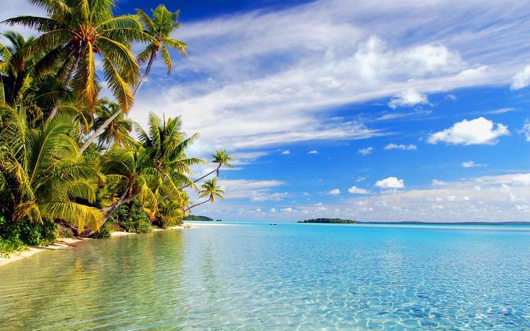 A maravilhosa transparência das águas nas ilhas Cook