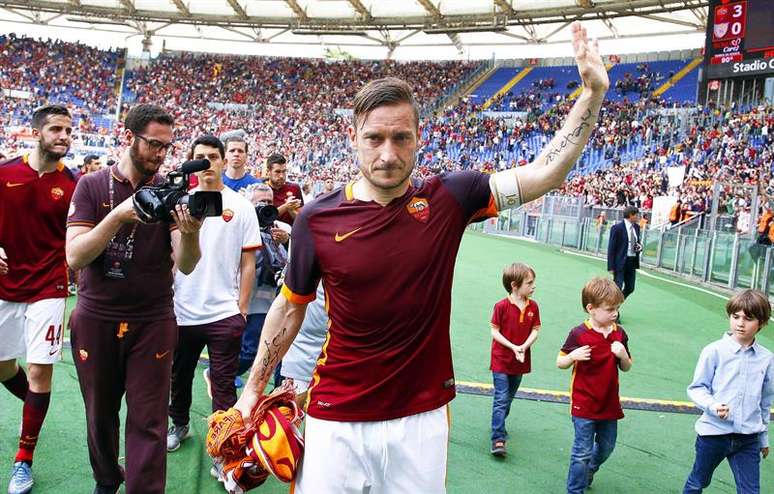 Francesco Totti joga desde 1992 na Roma