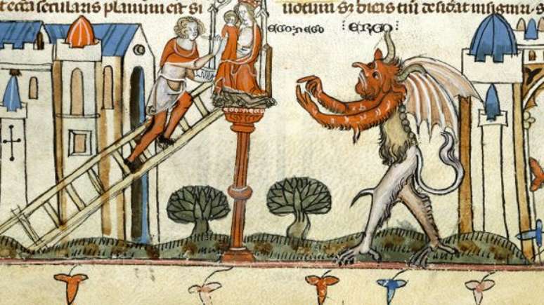 Detalhe da la obra 'Ações dos Diabos', publicada na Espanha no final do século 14