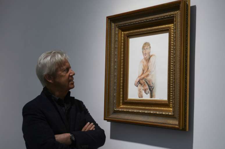 Pintura est&aacute; exposta em Londres, depois de rejeitada por galerias americanas