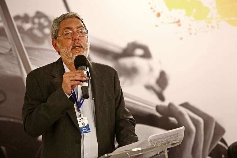 O jornalista Ricardo Melo durante a posse no cargo de diretor-presidente da Empresa Brasil de Comunicação 