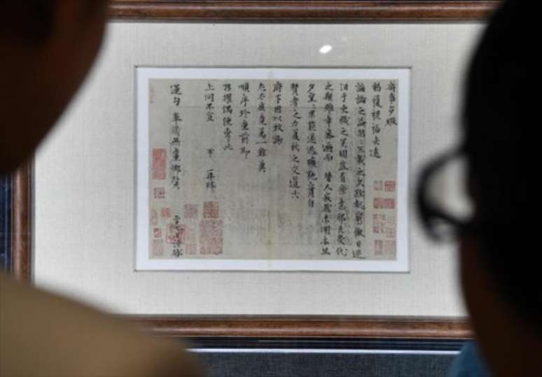 Carta foi escrita na China a 936 anos atrás durante o exílio do poeta Zeng Gong