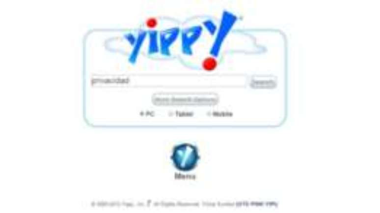 O Yippy se apresenta como um site de busca mais 'familiar' que não deixa rastros