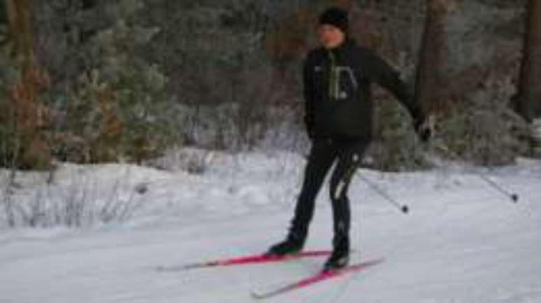Eva Nystrom praticou esportes at&eacute; um dia antes do parto de seu filho