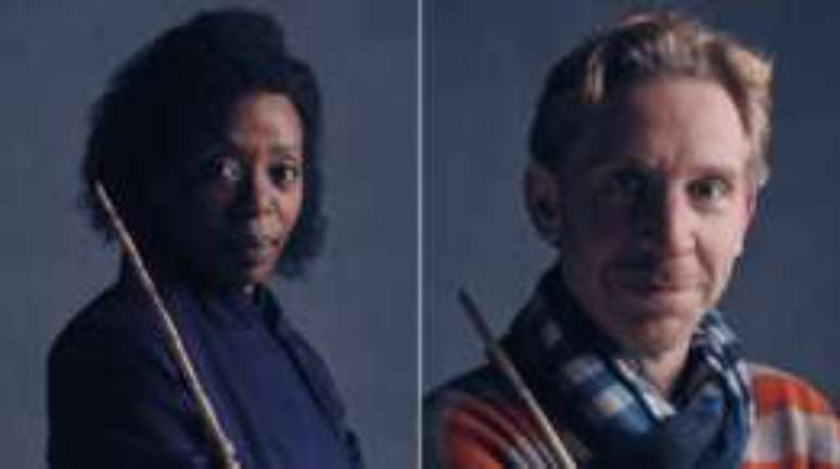 Noma Dumezweni e Paul Thornley interpretam Hermione e Ron