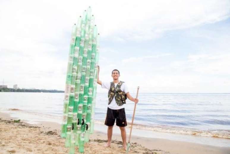 Estudantes de Manaus desenvolvem prancha ecológica de SUP com garrafas PET