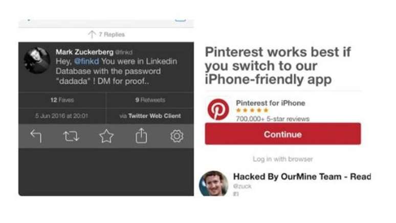 Usu&aacute;rio Ben Hall (https://twitter.com/Ben_Hall) postou uma foto do Pinterest de Zuckerberg