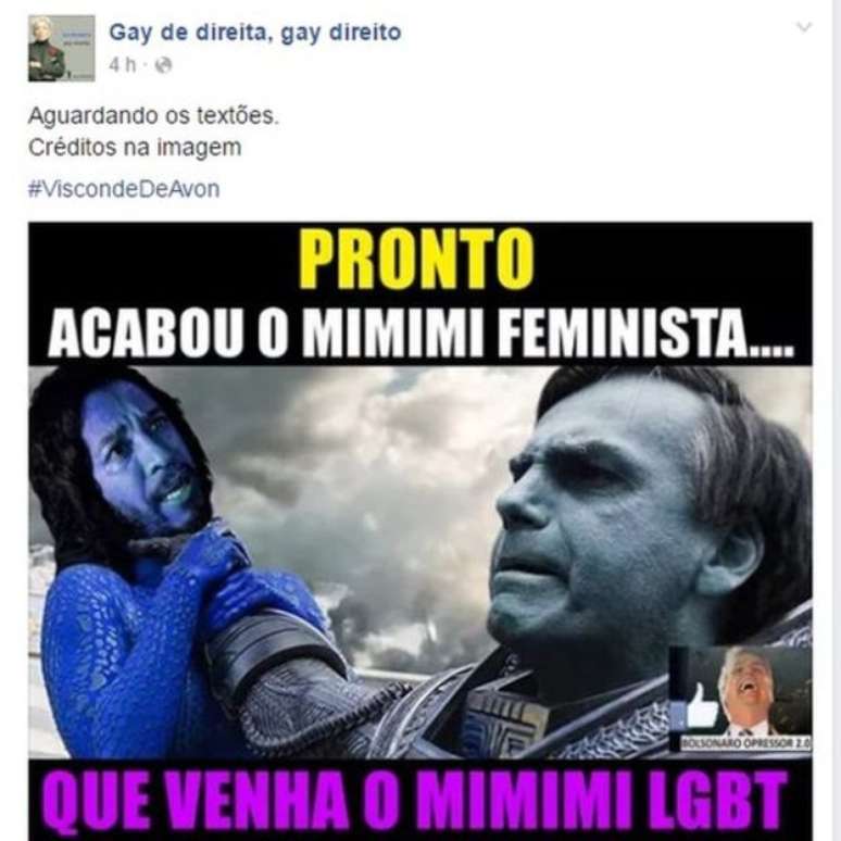 Comunidades publicam com frequência posts em apoio a Bolsonaro e com críticas a Wyllys 