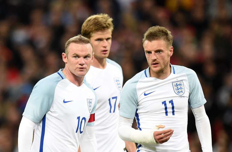 Rooney e Vardy comandarão o ataque inglês na disputa no grupo B