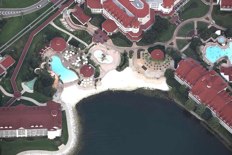 Vista aérea do Grand Floridian Resort, do Walt Disney World
