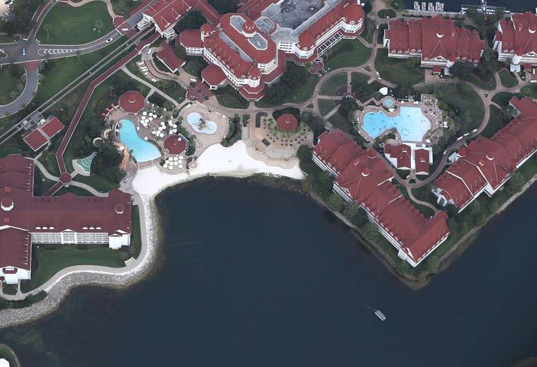 Vista aérea do Grand Floridian Resort, do Walt Disney World