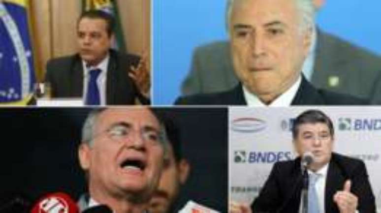 Sérgio Machado (abaixo, à dir.) implicou Henrique Alves, Temer e Renan