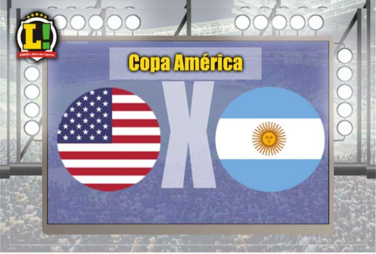 
                        
                        
                    EUA x Argentina: na Copa América, já se enfrentaram duas vezes, com um triunfo para cada (Foto: Montagem / L!)
