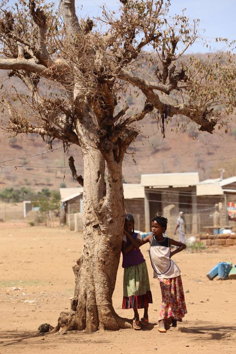 Campo de refugiados na Etiópia