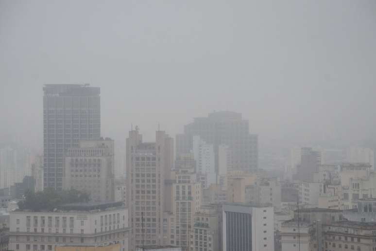 Clima frio com névoa e garoa na manhã desta segunda-feira (20), em São Paulo (SP)