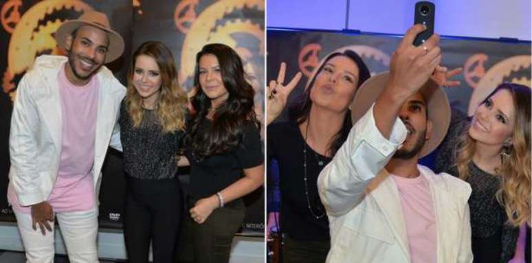 Hugo Gloss e Fernanda Souza foram escolhidos para interagir com a cantora (Foto: Francisco Cepeda/AgNews)