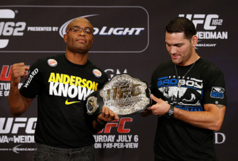 Anderson 'Spider' Silva e Chris Weidman (Foto: Divulgação/UFC)