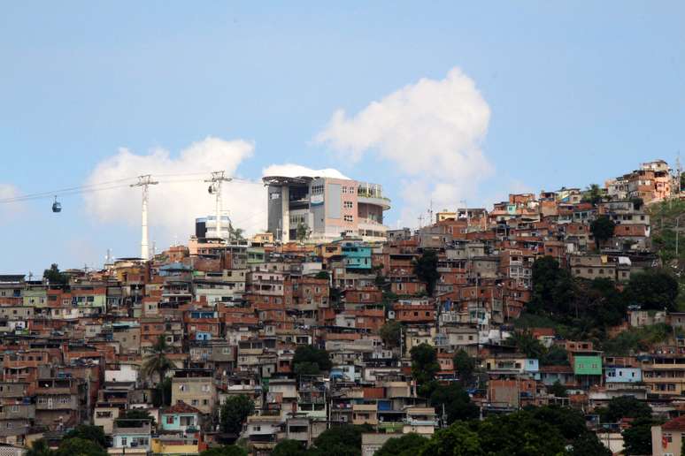 Vista do teleférico do Complexo do Alemão, no Rio de Janeiro