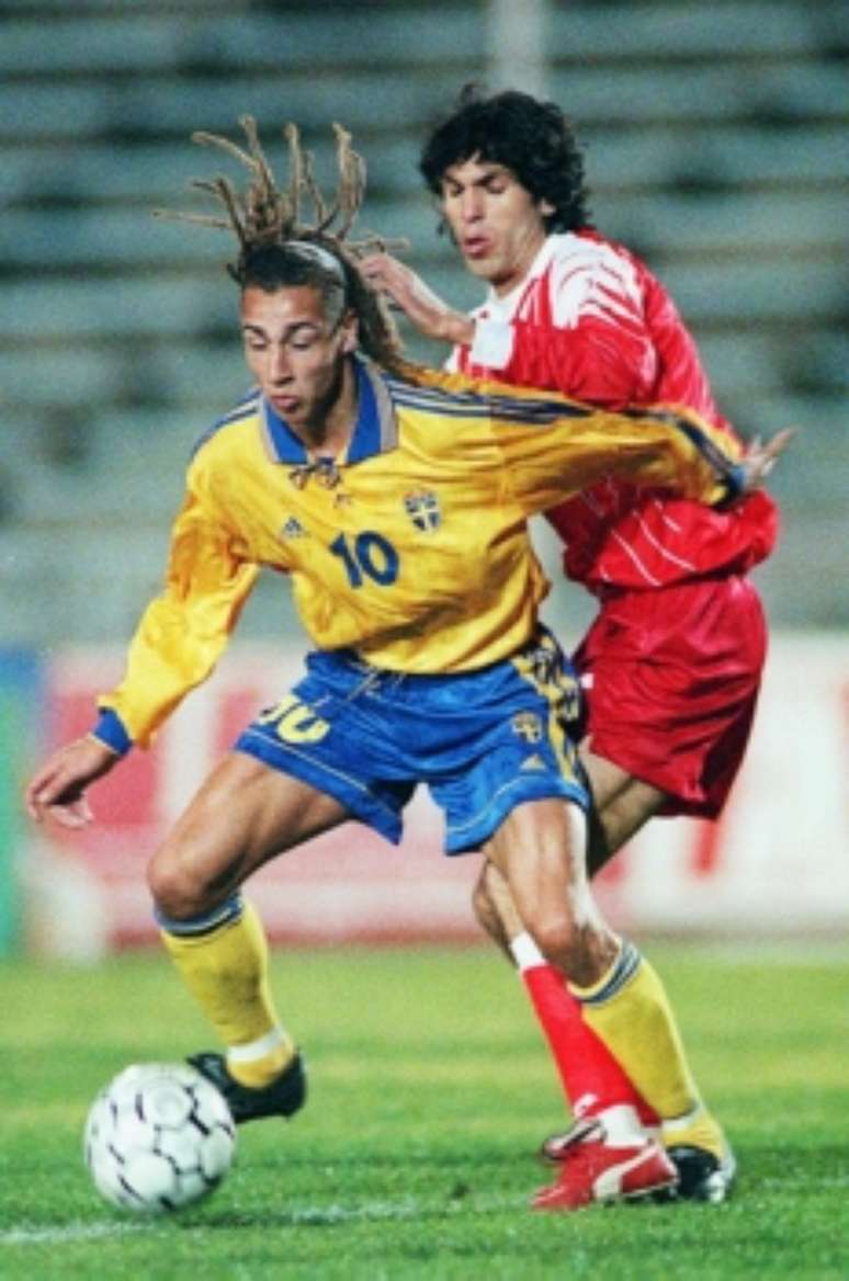 Larsson (Suécia) fez 4 gols na história da Eurocopa