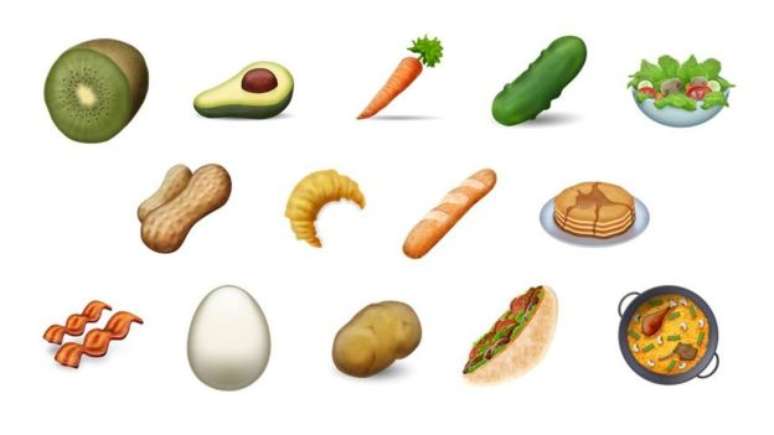 Os novos emojis de comida prometem atender a todos os gostos