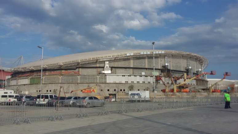 
                        
                        
                    Velódromo do Parque Olímpico é a arena mais atrasada dos Jogos Olímpicos (Foto: Jonas Moura)