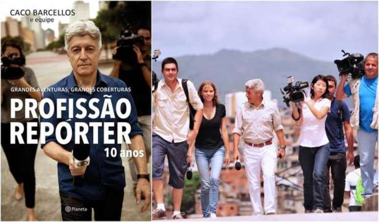 Capa do livro e Caco em campo com sua equipe (Fotos: Editora Planeta/Divulga&ccedil;&atilde;o e TV Globo/Divulga&ccedil;&atilde;o)