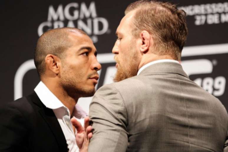 José Aldo e Conor McGregor - UFC Fight Night RJ (Foto: Bruno Lorenzo/ LANCE!Press)